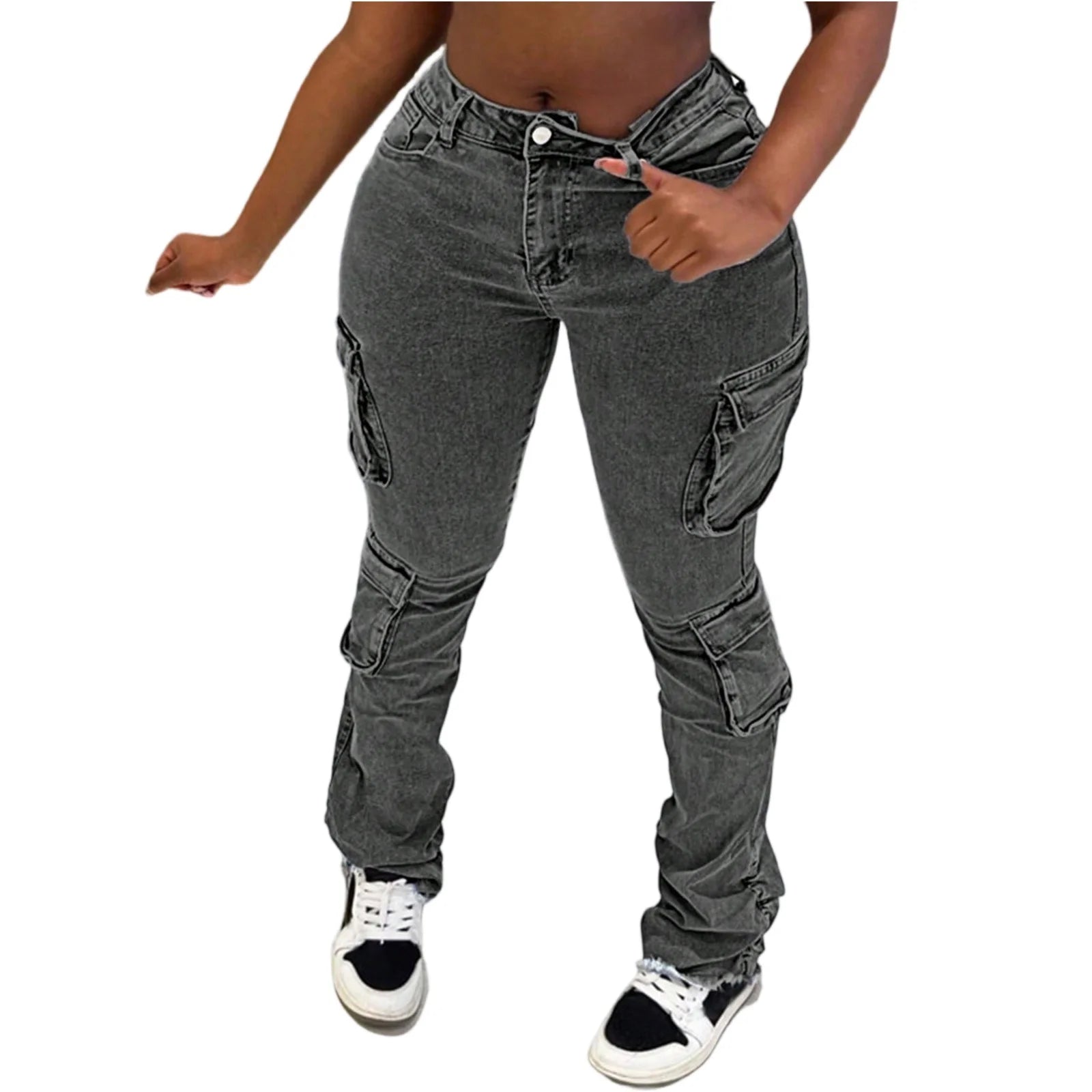 Women’s Slim-Fit Solid Denim Jeans