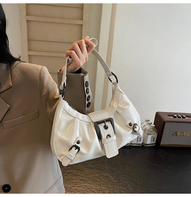 Retro Pleated Hobo Bag