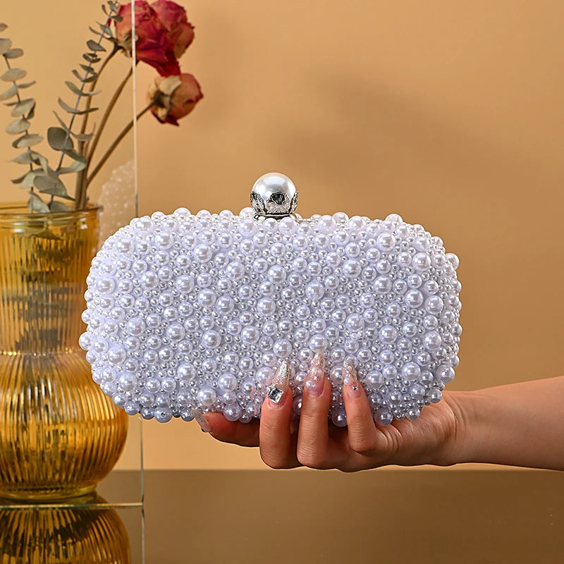 Luxury Pearl Beaded Evening Clutch