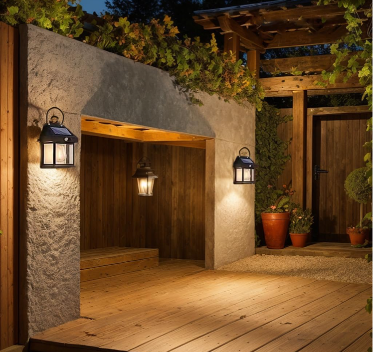 SolarGlow LED Wall Light – Wireless, Dusk-to-Dawn Outdoor Lantern