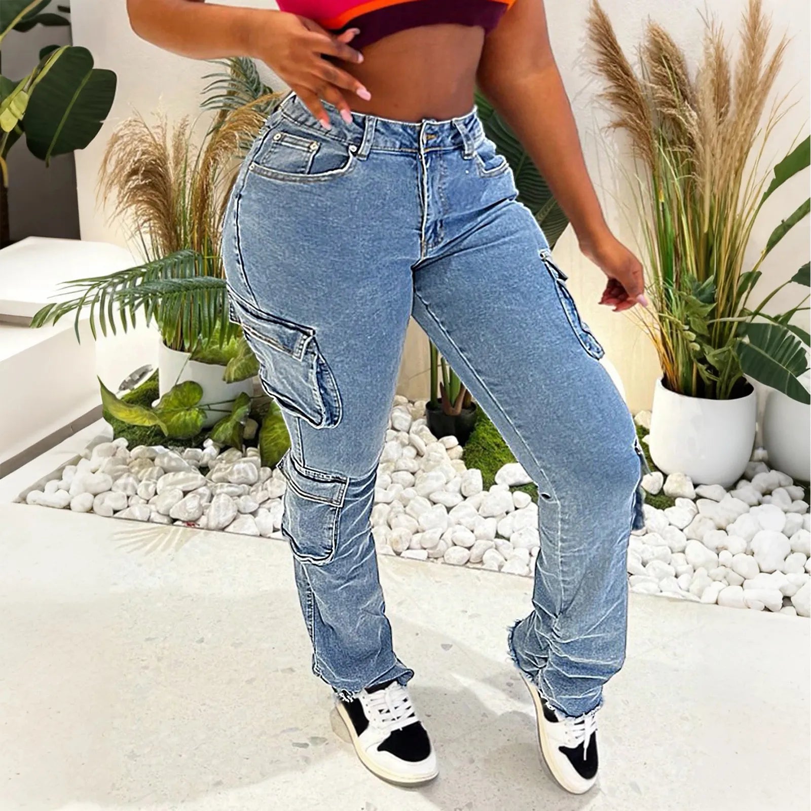 Women’s Slim-Fit Solid Denim Jeans