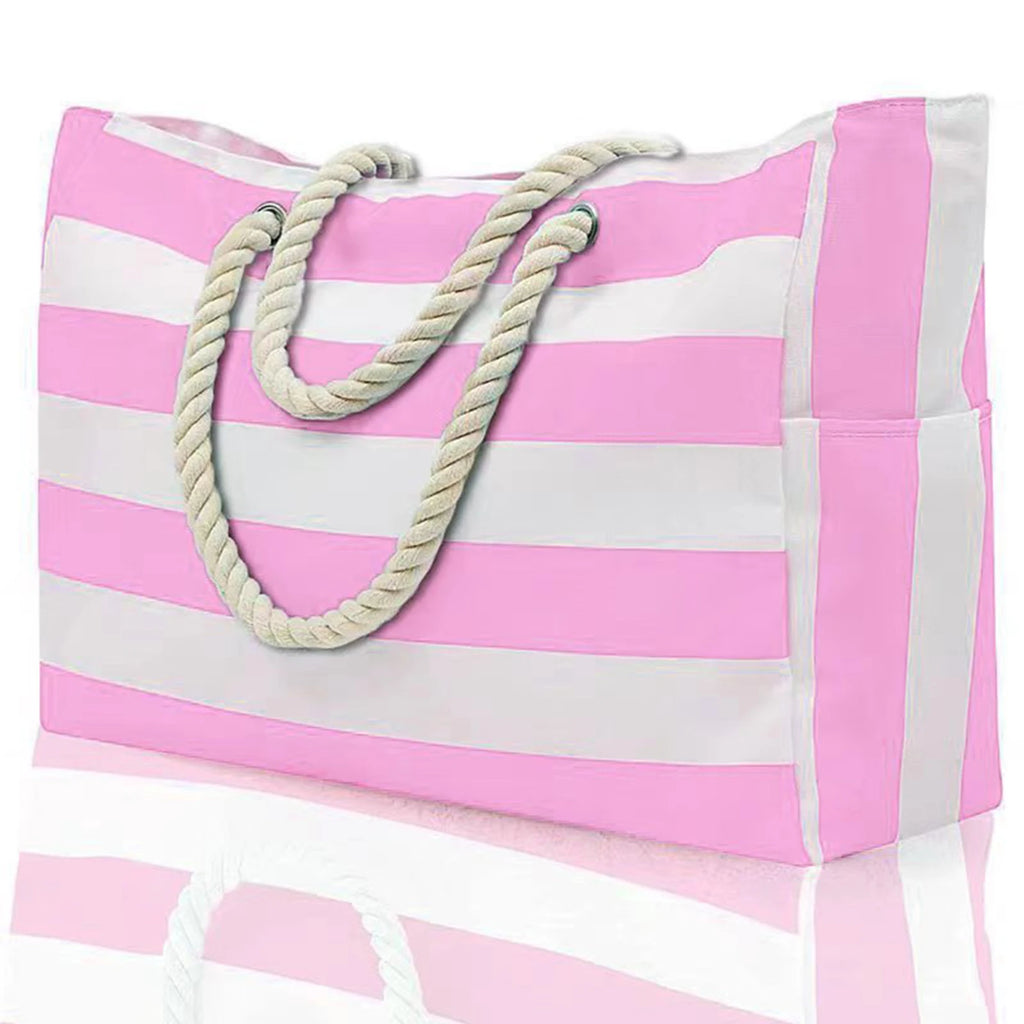 Foldable Striped Beach Bag