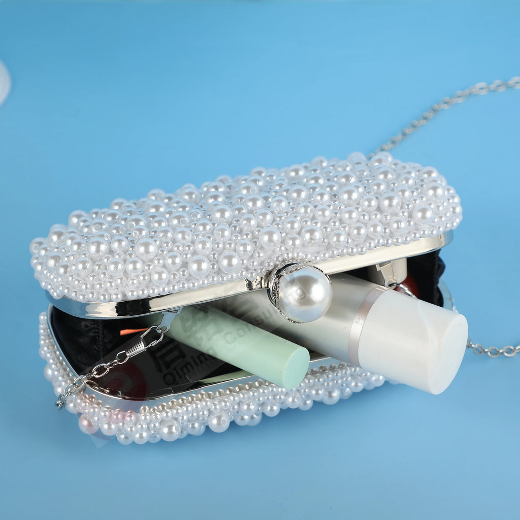 Luxury Pearl Beaded Evening Clutch