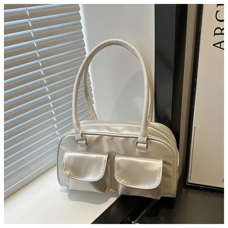 Retro PU Leather Hobo Satchel