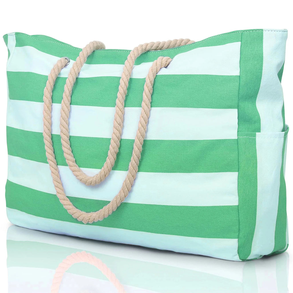 Foldable Striped Beach Bag