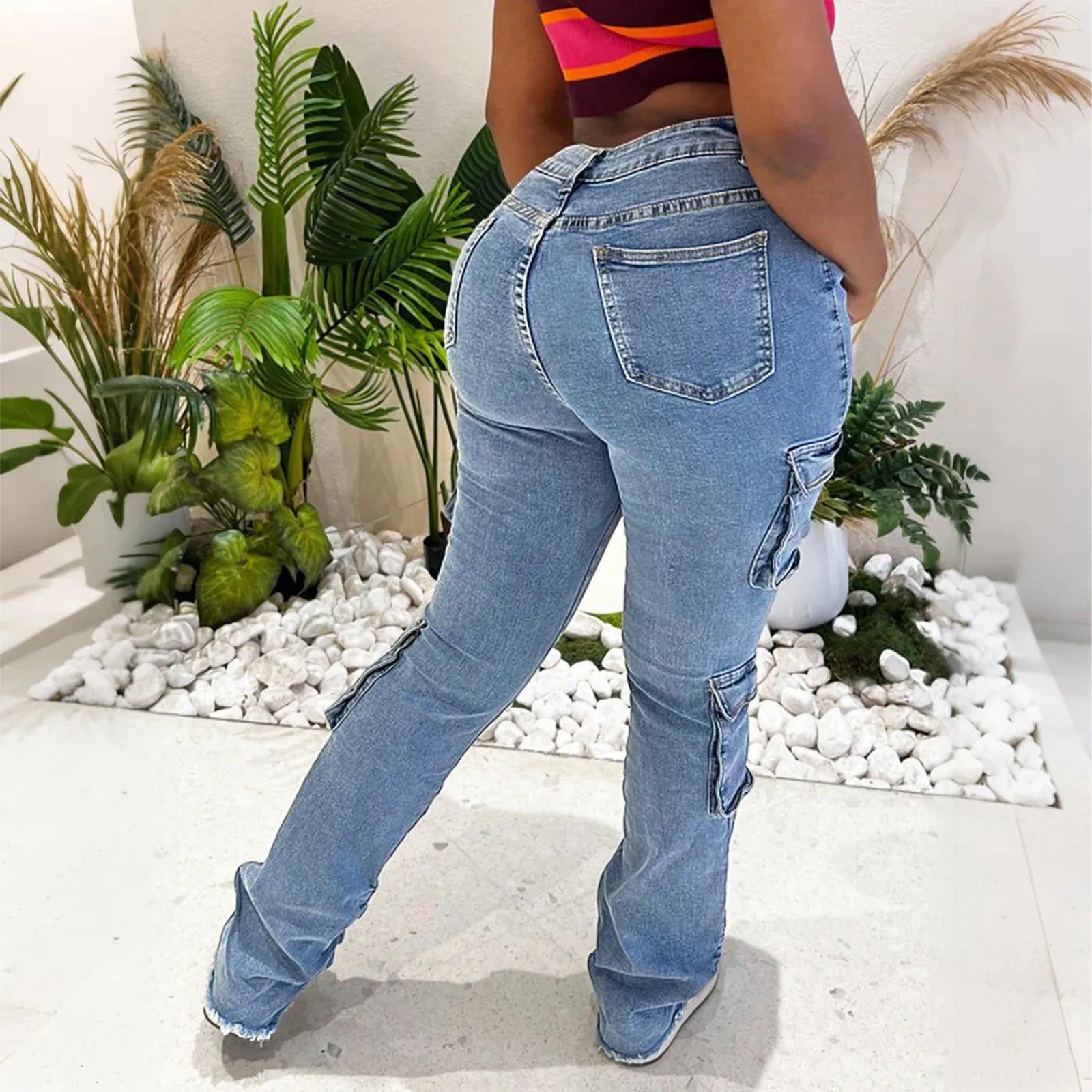 Women’s Slim-Fit Solid Denim Jeans