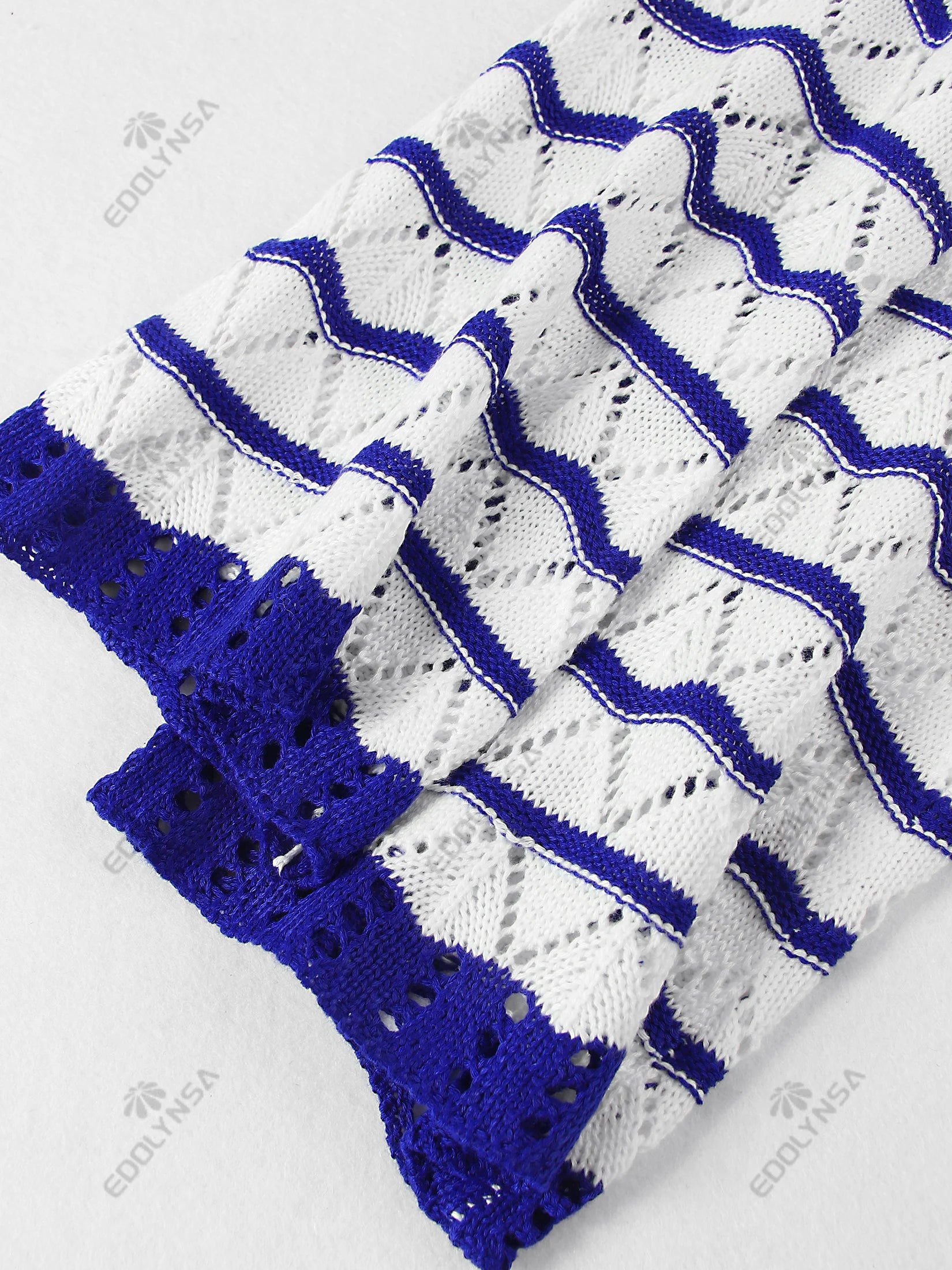 Boho Striped V-Neck Cut-Out Bell Sleeve Mini Dress – Summer Beach Cover-Up