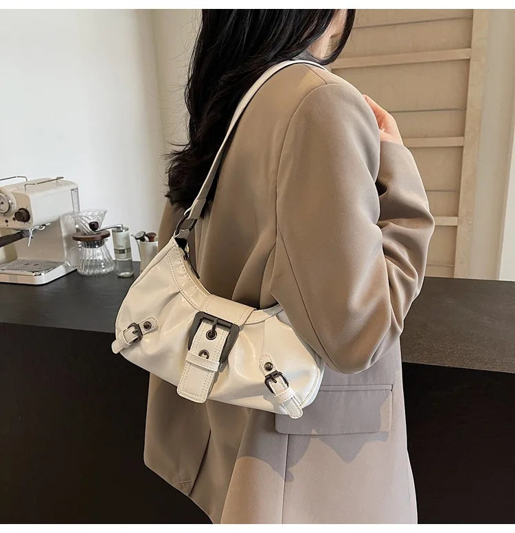 Retro Pleated Hobo Bag